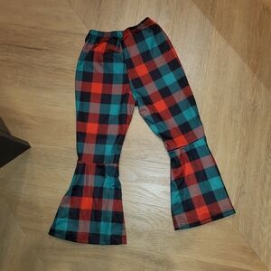 Toddler Plaid Flared Pants - New! 4T